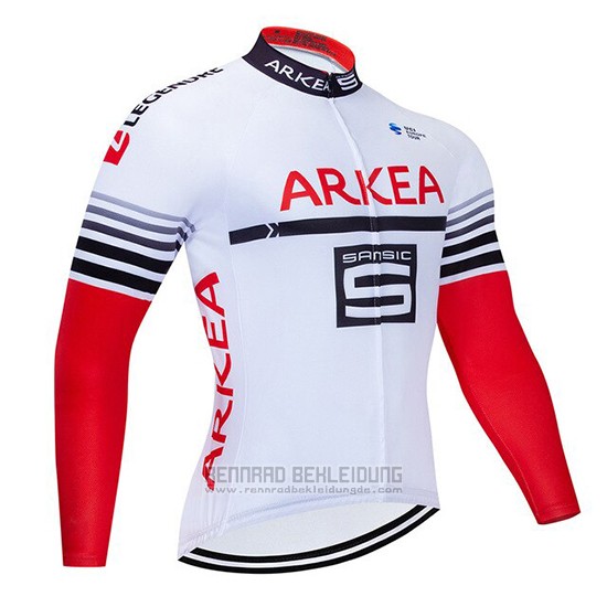 2020 Fahrradbekleidung Arkea Samsic Wei Rot Trikot Kurzarm und Tragerhose - zum Schließen ins Bild klicken